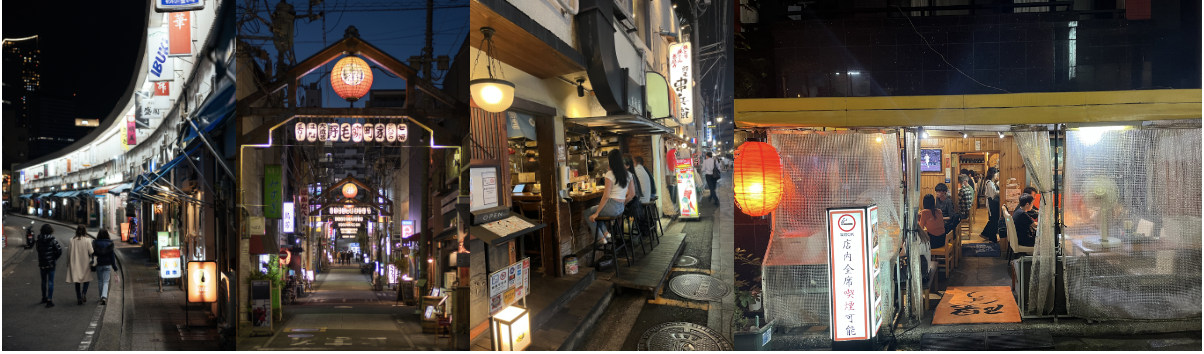 Left to right: 1 & 2: Alexander O. Smith; 3 & 4 Japan-san