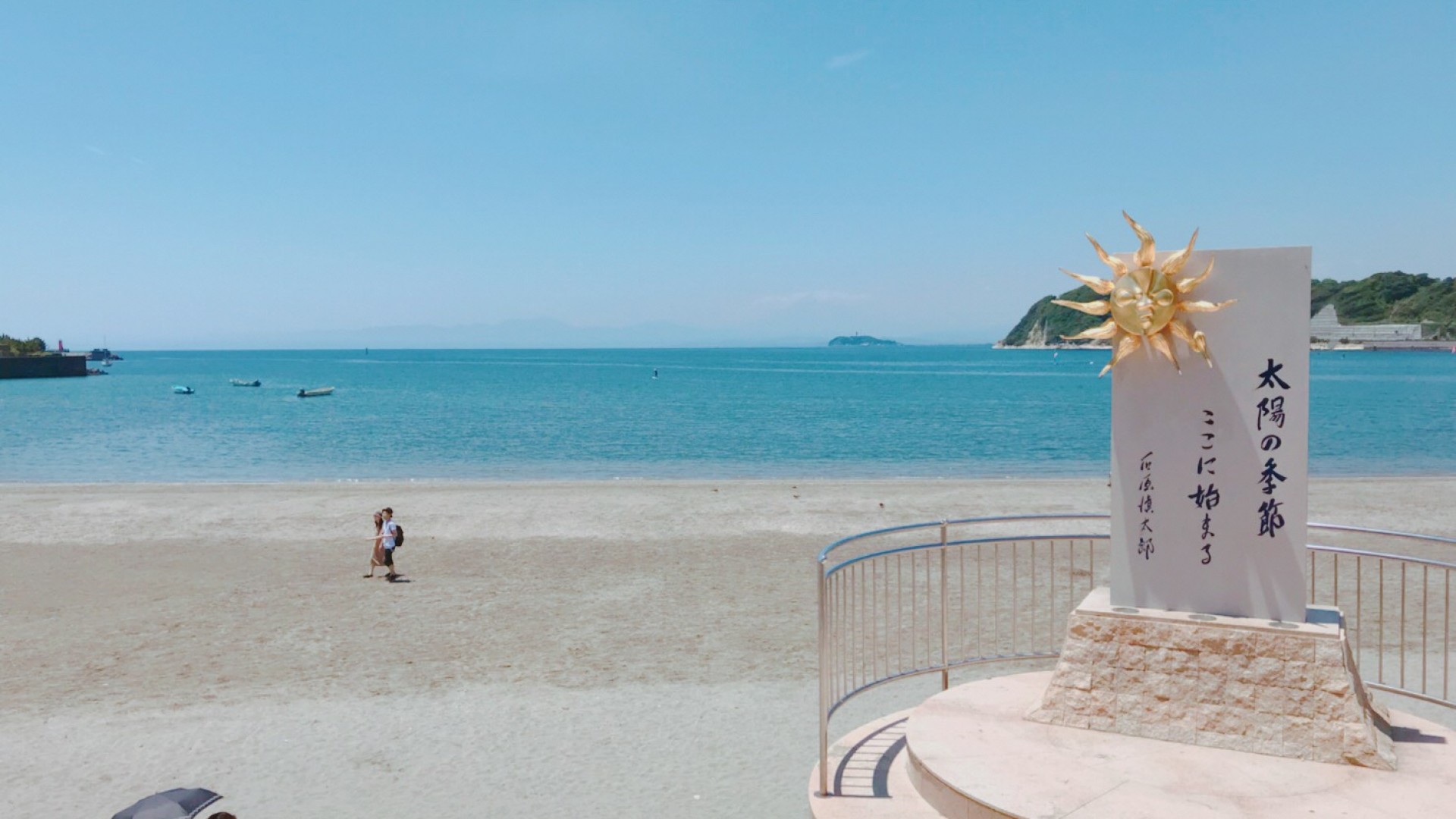 神奈川县海岸线的清晨景色