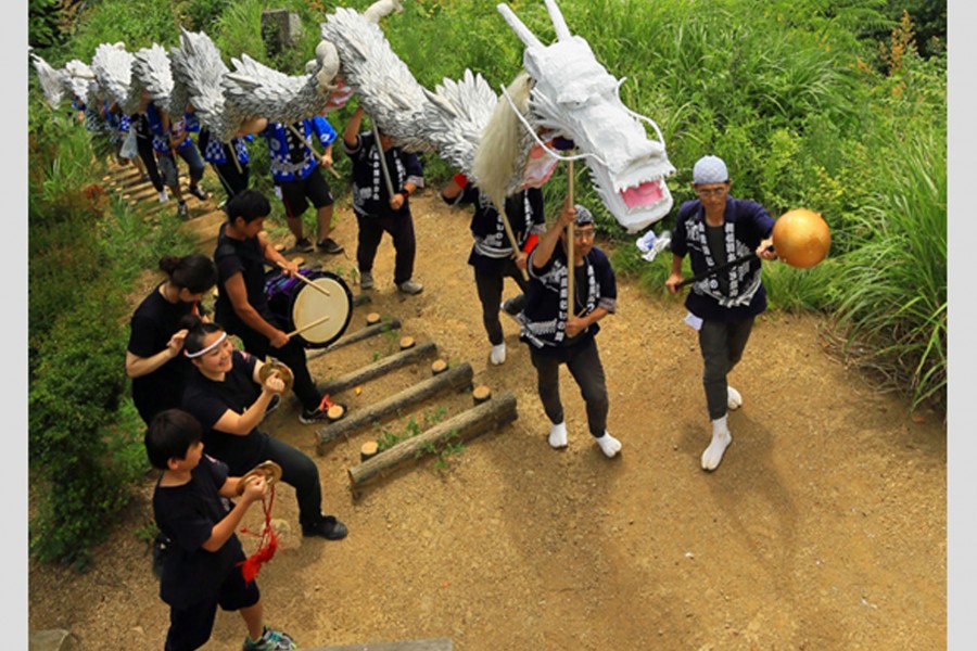 饭山白龙之舞 太鼓