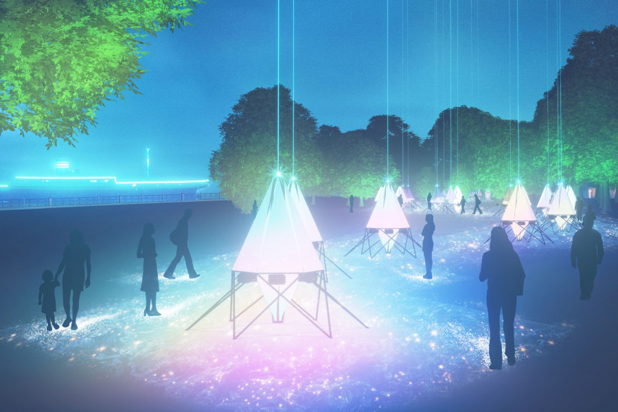 橫濱夜晚出現的燈光〈Yorunoyo 2024〉