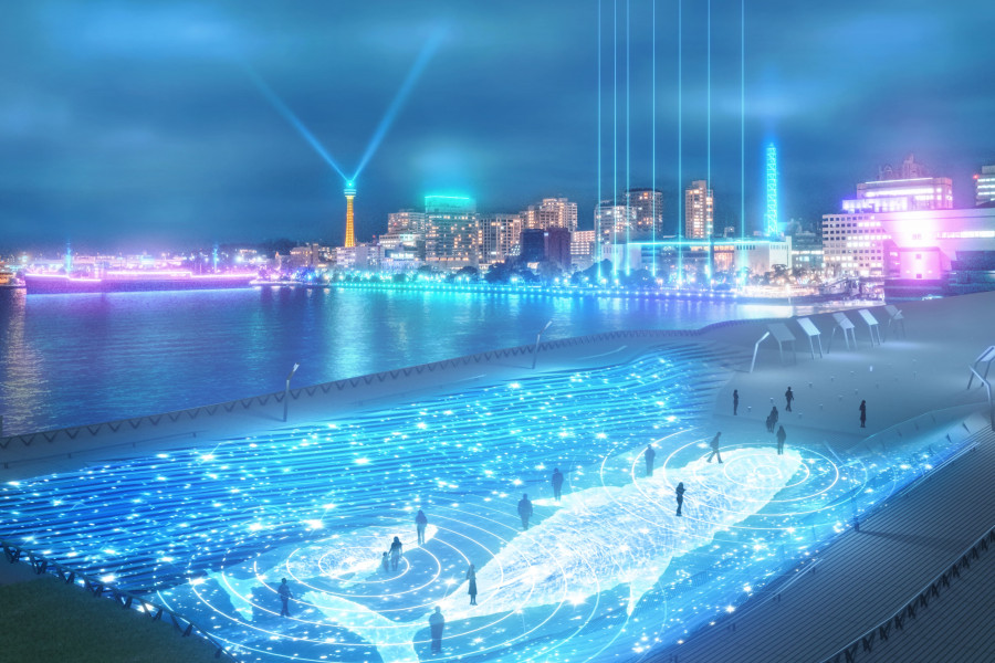 橫濱夜晚出現的燈光〈Yorunoyo 2024〉