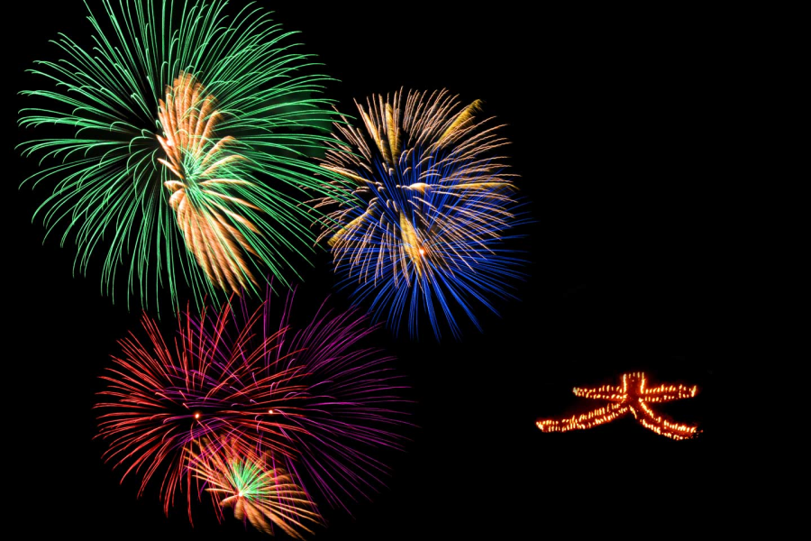 箱根强罗夏日祭典五山送火